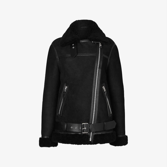 All Saints Shearling Jacket - Picture 9 of 10